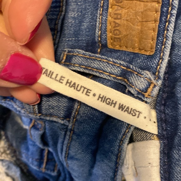 Lot of 2 Garage High Waist Junior’s Jeans Size 1 Ripped Distressed - Picture 7 of 15